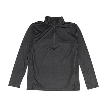 Gray Striped 1/4 Zip Pullover