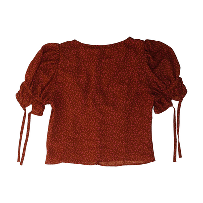 Rust Floral Blouse