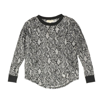 Gray Animal Print Crewneck T-Shirt