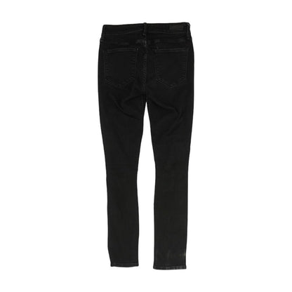 Black Solid Skinny Leg Jeans