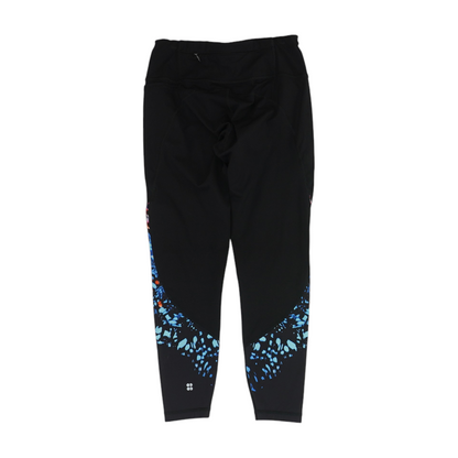 Black Abstract Active Leggings
