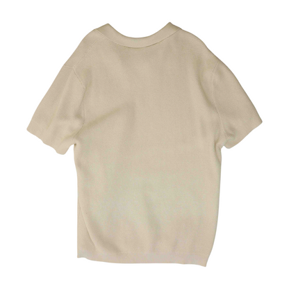 Cream Solid Pullover Sweater