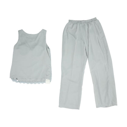 Gray Floral Blouse and Pant Set