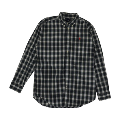 Blue Plaid Long Sleeve Button Down
