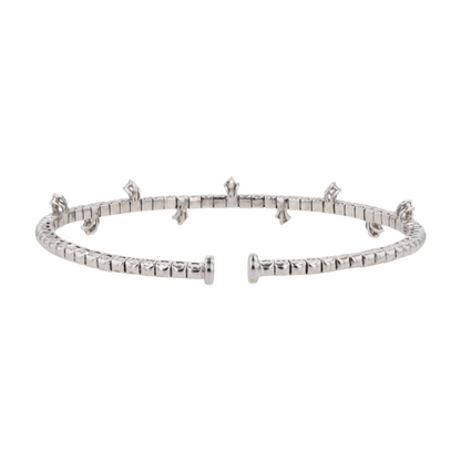 1 3/8 ctw 18K White Gold Cuff Bracelet