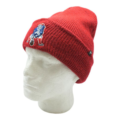 Red New England Patriots Beanie Hat