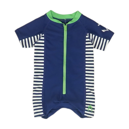 Navy Color Block One-Piece