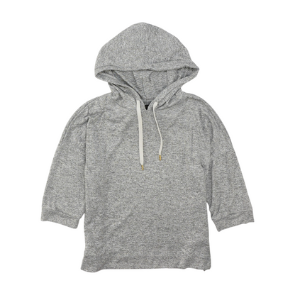 Gray Solid Hoodie Pullover