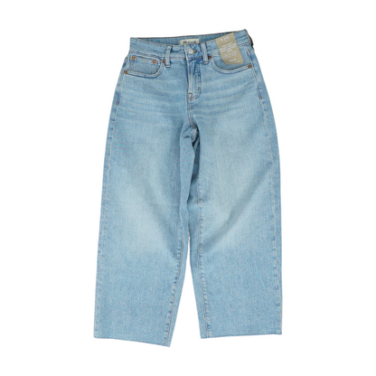 Blue Petite Wide Leg Jeans