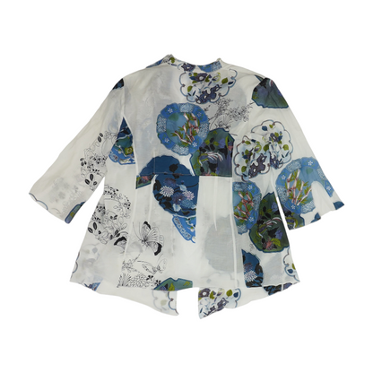 White Floral Cardigan