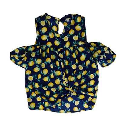 Navy Graphic Blouse