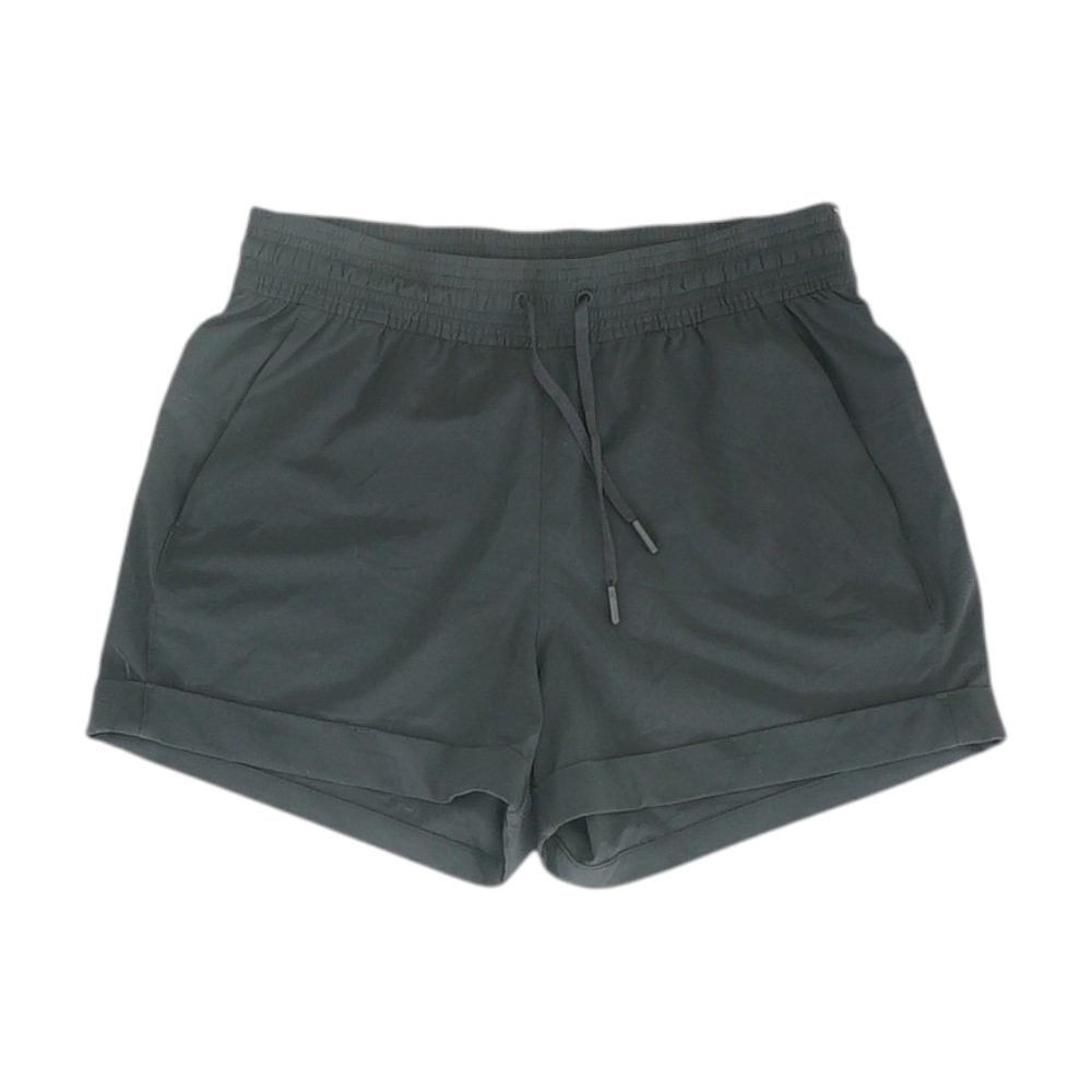 Black Solid Active Shorts
