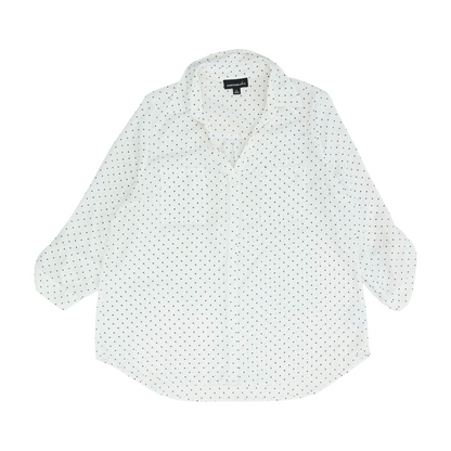 White Polka Dot Button Down