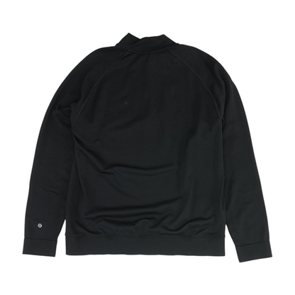 Black Solid 1/4 Zip Pullover