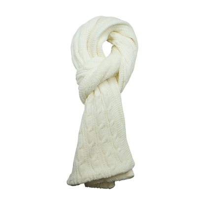 White 100% Polyester Scarf