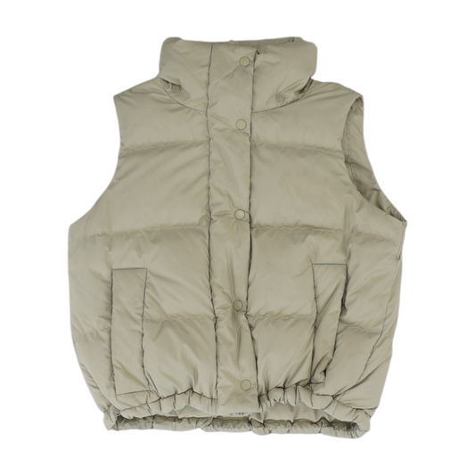 Beige Solid Active Vest