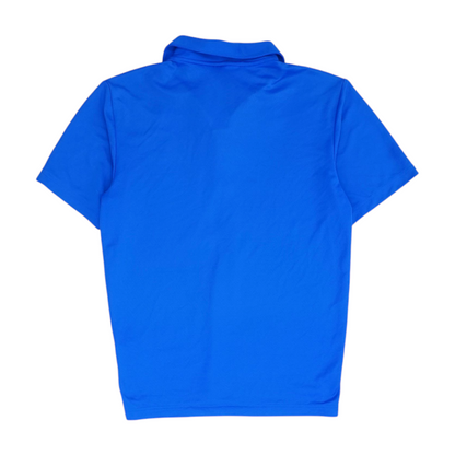 Blue Solid Short Sleeve Polo
