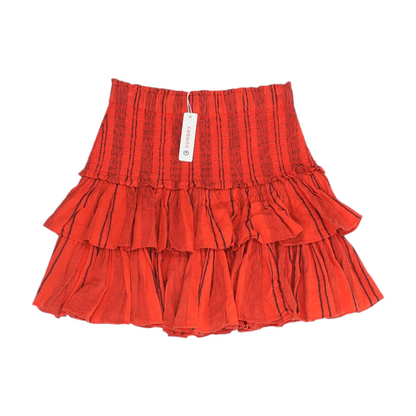 Red Striped Mini Skirt