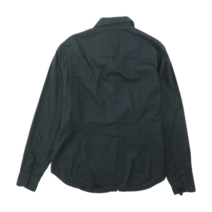 Navy Solid Long Sleeve Button Down