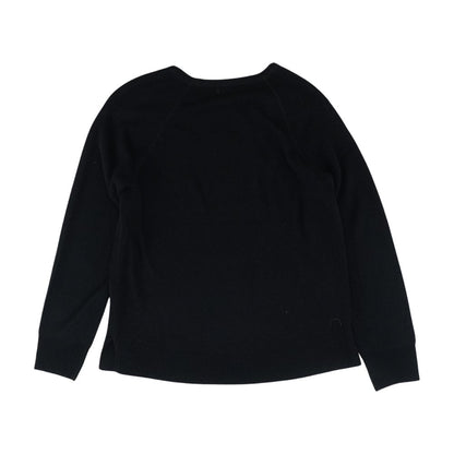 Black Solid Crewneck Sweater