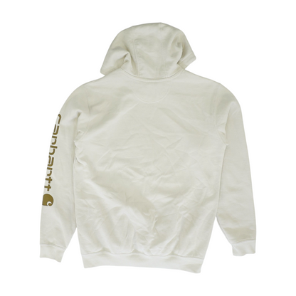 Beige Solid Hoodie Pullover