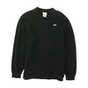 Black Solid Long Sleeve Polo