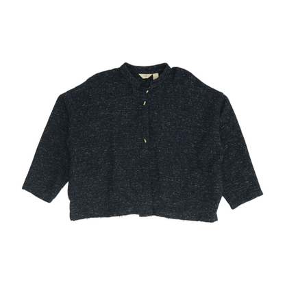 Navy Abstract Cardigan Sweater