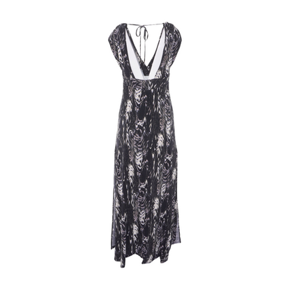 Black Abstract Maxi Dress