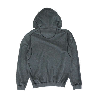 Gray Solid Hoodie Pullover