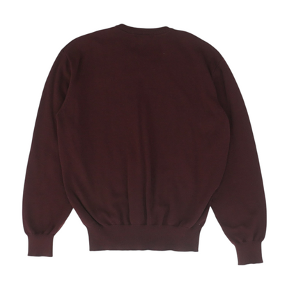 Maroon Solid Pullover Sweater