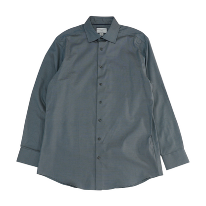 Navy Print Long Sleeve Button Down