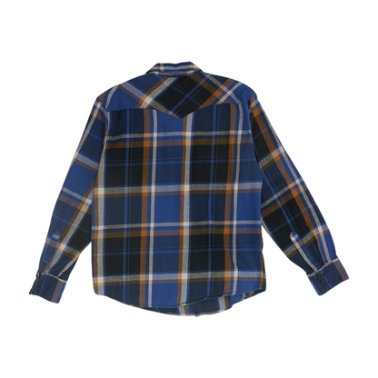 Blue Plaid Long Sleeve Button Down