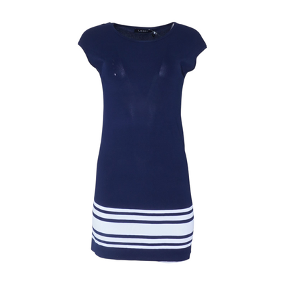 Navy Color Block Mini Dress