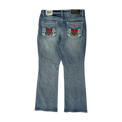 Blue Bootcut Jeans