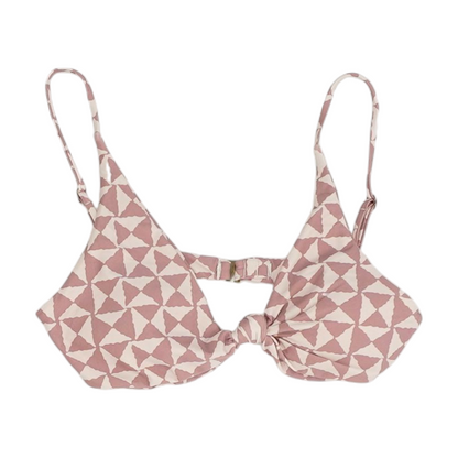 Beige Abstract Swim Top