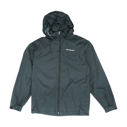 Black Solid Rain Jacket