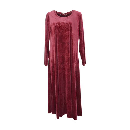 Maroon Plus Midi Dress