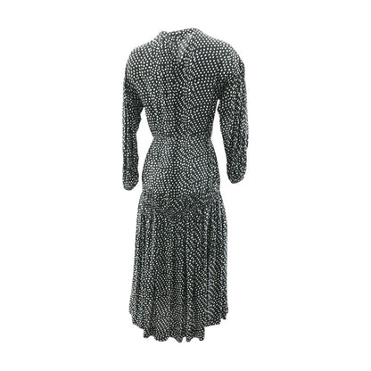 Black Polka Dot Midi Dress