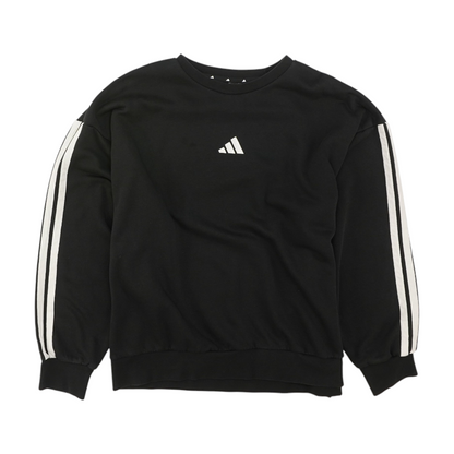 Black Solid Sweatshirt Pullover