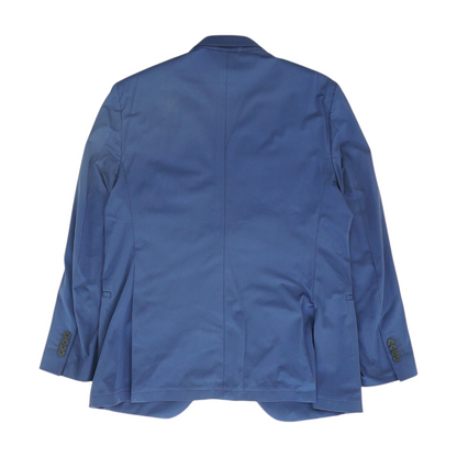 Navy Long Solid Sport Coat