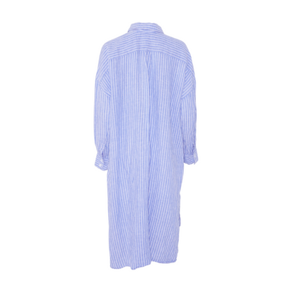 Blue Striped Midi Dress