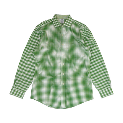 Green Check Long Sleeve Button Down