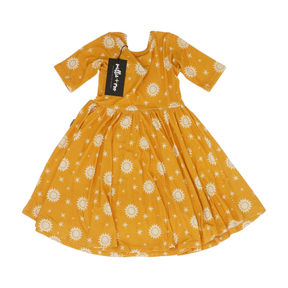 Yellow Print Dress
