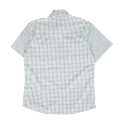 Gray Plaid Short Sleeve Button Down