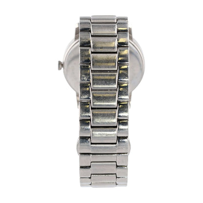 Silver-Tone Stainless Steel Museum Classic Watch W/ Black Dial