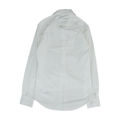 White Solid Long Sleeve Button Down