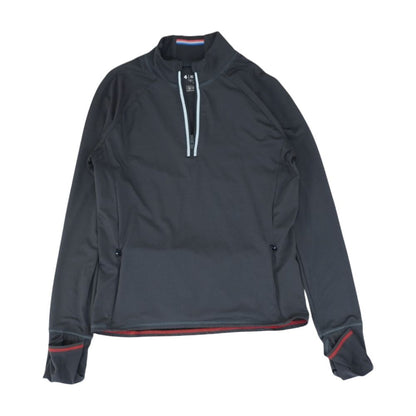 Gray Solid 1/4 Zip Pullover