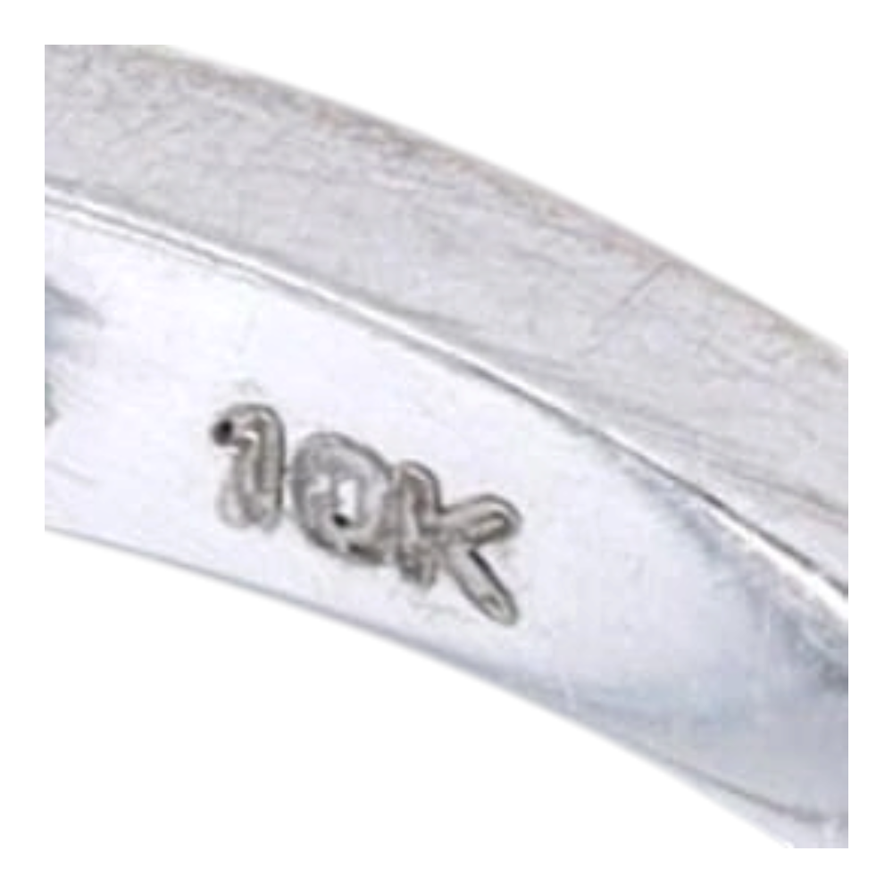 1/8 ctw 10K White Gold Diamond Engagement Ring