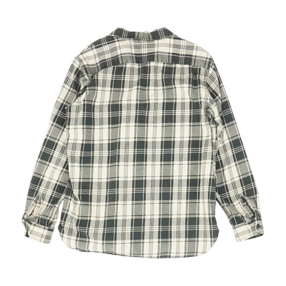 White Plaid Flannel Button Down
