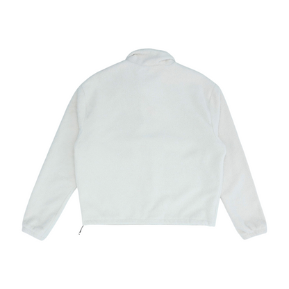 Cream Solid 1/4 Zip Pullover